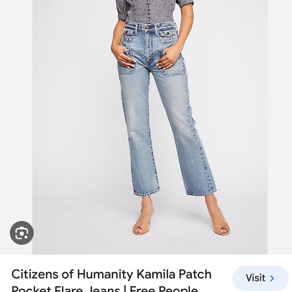 Kamila patch pocket flare light denim Jean citizens of humanity size 25